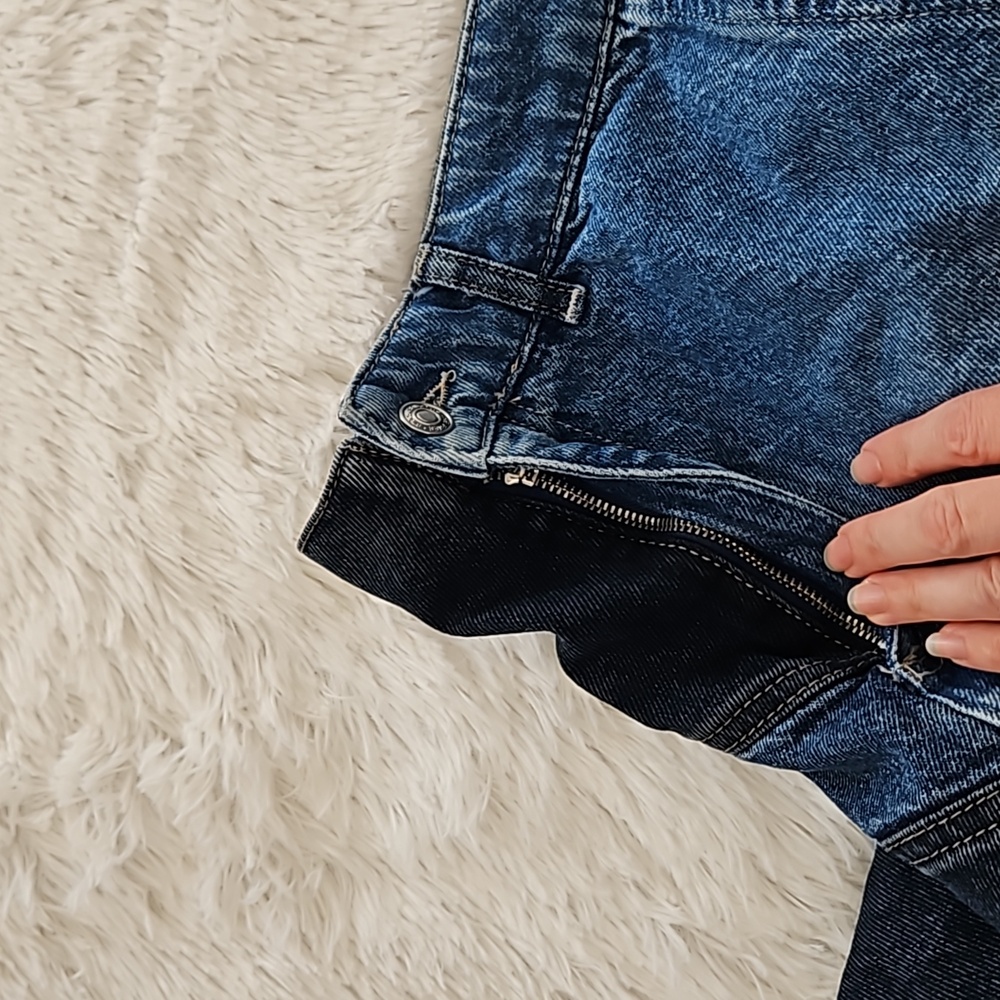 Free People We The Free Moonlit Moto Slim Bootcut Jeans Darkside NWT - Picture 13 of 14